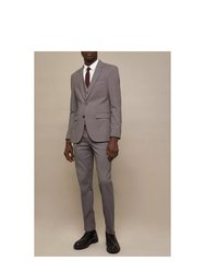 Mens Essential Plus And Tall Tailored Suit Jacket - Light Grey