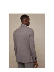 Mens Essential Plus And Tall Tailored Suit Jacket - Light Grey