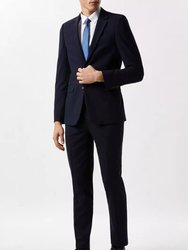 Mens Essential Plus And Tall Tailored Suit Jacket - Navy - Navy