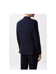 Mens Essential Plus And Tall Tailored Suit Jacket - Navy