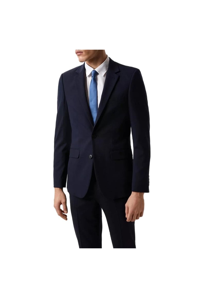 Mens Essential Plus And Tall Tailored Suit Jacket - Navy