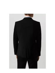 Mens Essential Single-Breasted Skinny Suit Jacket - Black