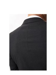 Mens Essential Single-Breasted Skinny Suit Jacket - Charcoal