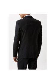 Mens Essential Single-Breasted Skinny Suit Jacket - Charcoal