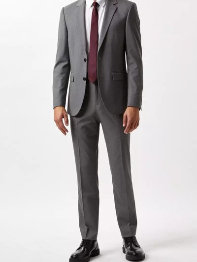 Burton Mens Essential Single-Breasted Skinny Suit Jacket - Light Grey product