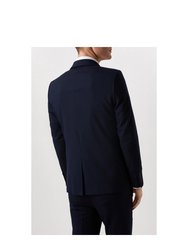 Mens Essential Single-Breasted Skinny Suit Jacket - Navy