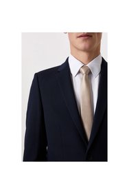 Mens Essential Single-Breasted Skinny Suit Jacket - Navy