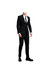 Mens Essential Single-Breasted Slim Suit Jacket - Black - Black