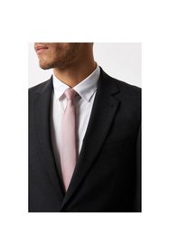 Mens Essential Single-Breasted Slim Suit Jacket - Charcoal