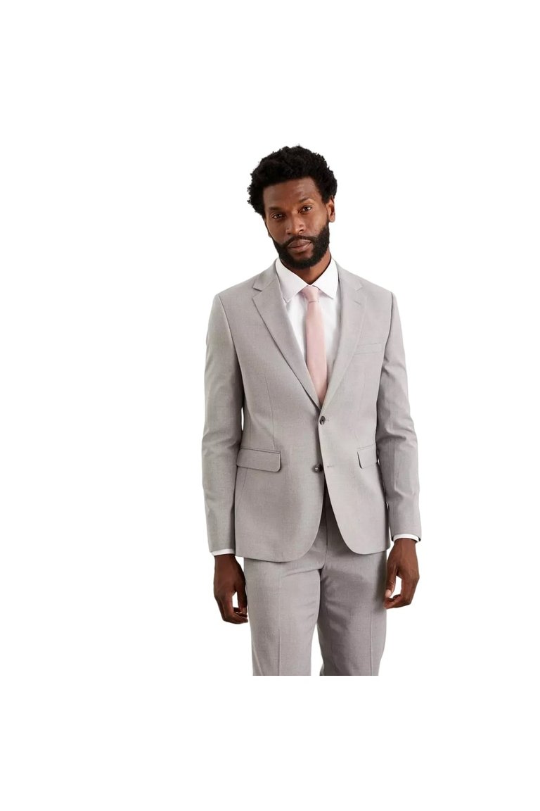 Mens Essential Skinny Suit Jacket - Light Grey