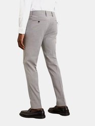 Mens Essential Skinny Suit Trousers - Light Grey