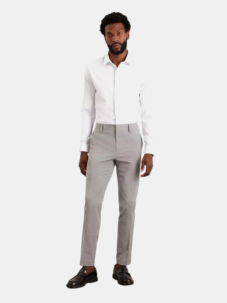 Mens Essential Skinny Suit Trousers - Light Grey - Light Grey