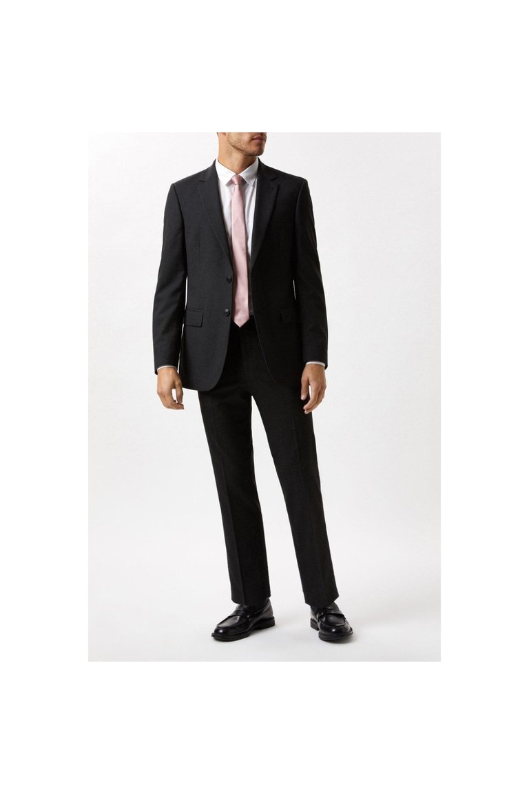 Mens Essential Slim Suit Jacket - Charcoal - Charcoal