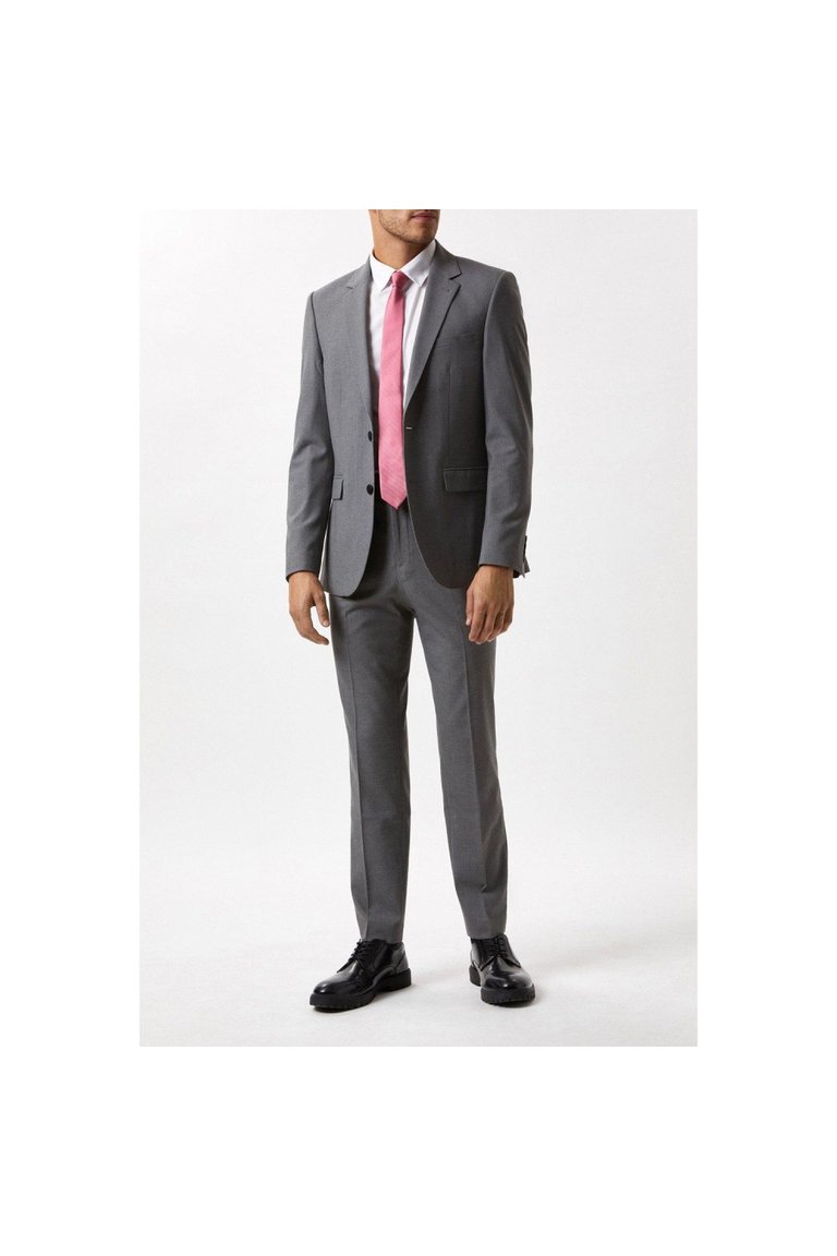 Mens Essential Slim Suit Jacket - Light Gray - Light Grey