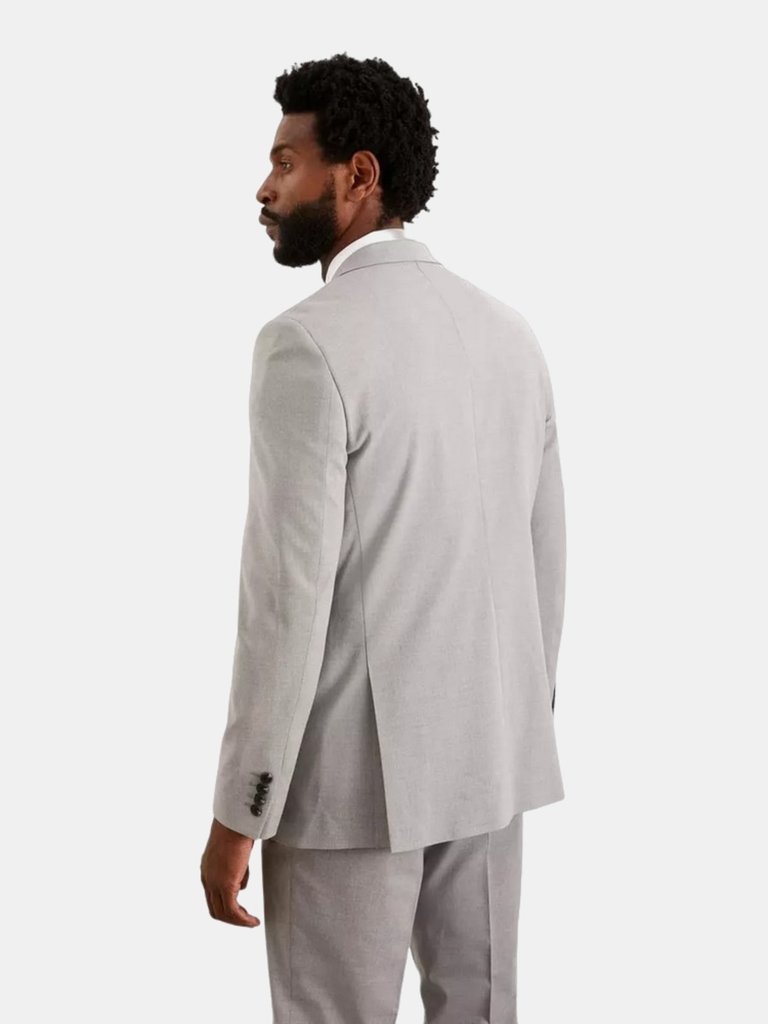 Mens Essential Tailored Suit Jacket - Light Grey