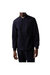 Mens Faux Wool Bomber Jacket - Navy