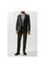 Mens Grid Checked Slim Suit Jacket - Gray