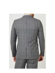 Mens Herringbone Slim Suit Jacket