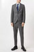 Mens Highlight Checked Skinny Suit Jacket - Gray/Blue - Gray/Blue