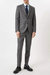 Mens Highlight Checked Slim Suit Jacket - Gray/Blue - Gray/Blue