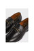 Mens Leather Buckle Detail Loafers - Black