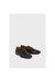 Mens Leather Buckle Detail Loafers - Black