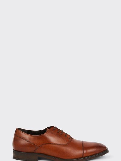 Burton Mens Leather Toe Cap Oxford Shoes - Tan product