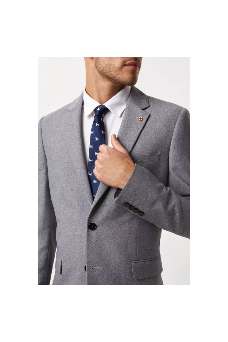 Mens Limited Edition Football Slim Suit Jacket - Gray - Gray