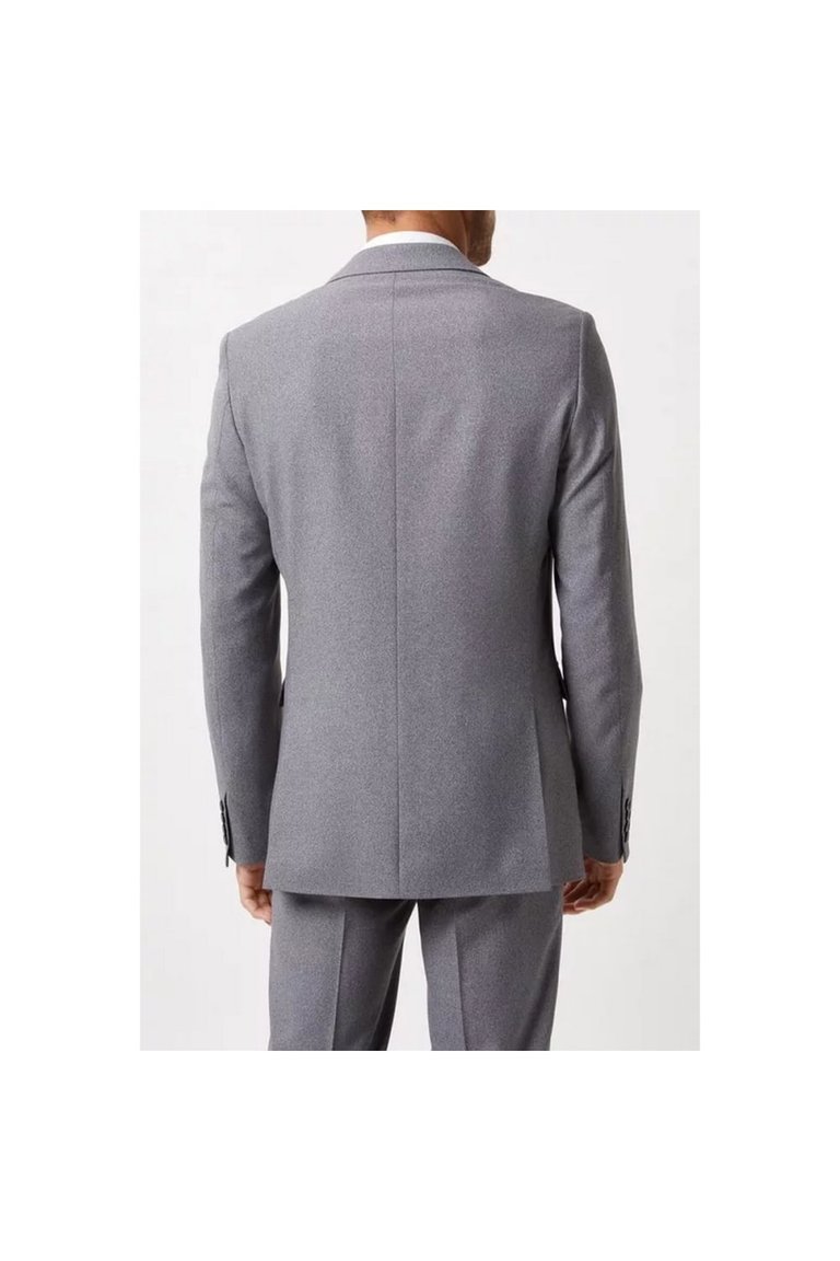 Mens Limited Edition Football Slim Suit Jacket - Gray