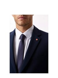 Mens Limited Edition Football Slim Suit Jacket - Navy
