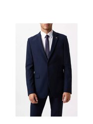 Mens Limited Edition Football Slim Suit Jacket - Navy - Navy