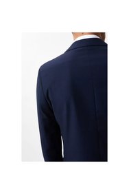 Mens Limited Edition Football Slim Suit Jacket - Navy