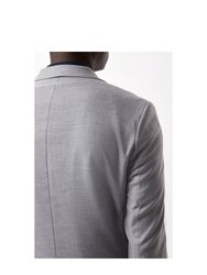 Mens Marl Slim Suit Jacket - Mid Grey