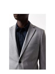 Mens Marl Slim Suit Jacket - Mid Grey