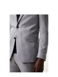 Mens Marl Slim Suit Jacket - Mid Grey