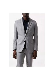 Mens Marl Slim Suit Jacket - Mid Grey - Mid Grey