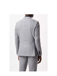 Mens Marl Slim Suit Jacket - Mid Grey