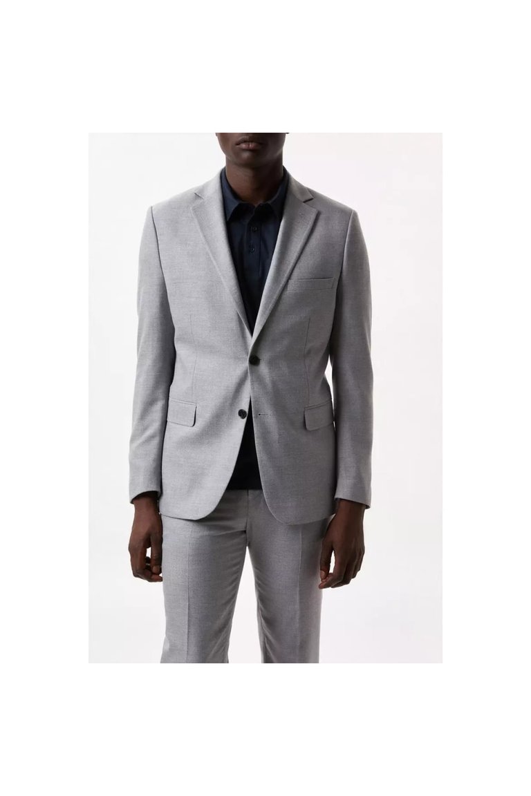 Mens Marl Slim Suit Jacket - Mid Grey - Mid Grey