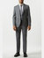 Mens Mini Herringbone Slim Suit Jacket - Gray