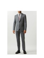 Mens Mini Herringbone Tailored Suit Jacket - Gray