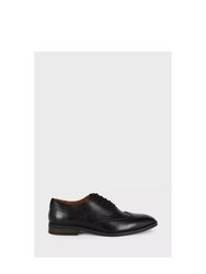 Mens Oxford Leather Brogues - Black