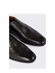 Mens Oxford Leather Brogues - Black