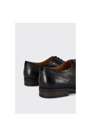 Mens Oxford Leather Brogues - Black