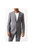 Mens Performance Single-Breasted Slim Suit Jacket - Gray - Gray