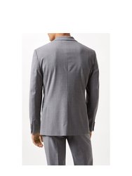 Mens Performance Single-Breasted Slim Suit Jacket - Gray