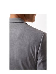 Mens Performance Single-Breasted Slim Suit Jacket - Gray