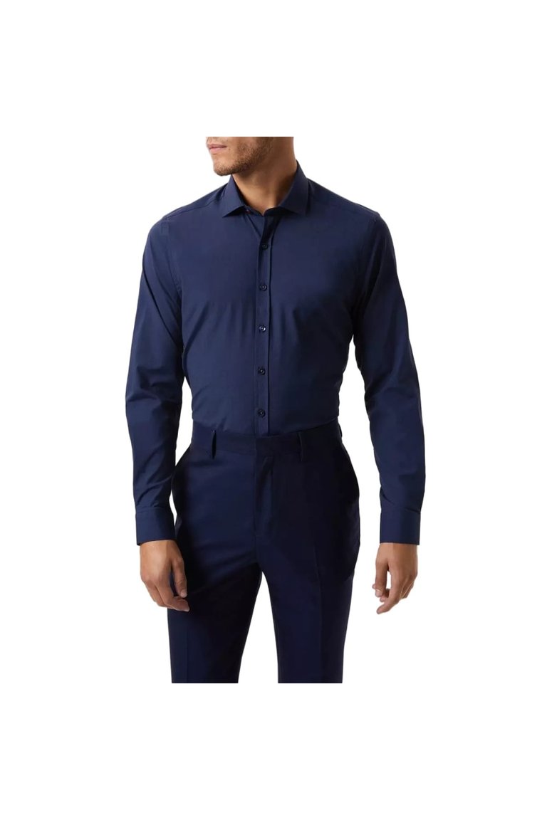 Mens Performance Slim Formal Shirt - Navy