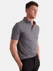 Mens Pique Polo Shirt - Gray