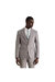 Mens Pow Checked Skinny Suit Jacket - Gray - Gray