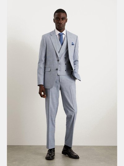 Burton Mens Puppytooth Slim Suit Jacket - Blue product